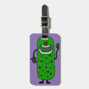 Funny Tickle Monster Cartoon Luggage Tag