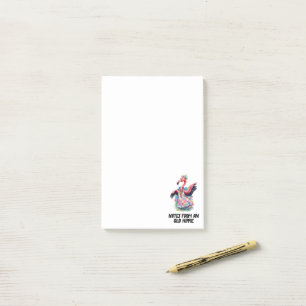 Funny Tie Dye Flamingo Hippie Post-it Notes