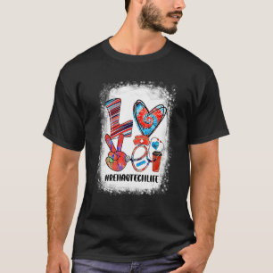 Funny Tie Dye Stethoscope Love Rehab Tech Life Nur T-Shirt