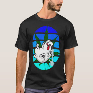 Funny Tiffing Dog with Bong Reggae T-Shirt