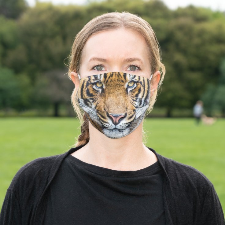 Funny Tiger Cloth Face Mask | Zazzle Funny Tiger Cloth Face Mask | Zazzle