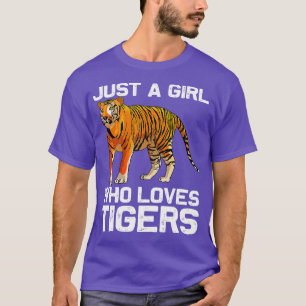 Funny Tiger Girl Design Kids Women Mom Tiger Love T-Shirt