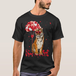 Funny Tiger Valentine's Day Tees Heart Animals Lov