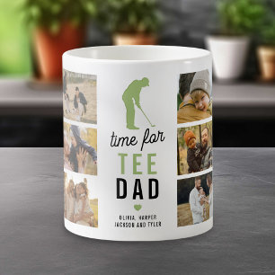 Funny Time For Tee Photo Collage Golfer Coffee Mug