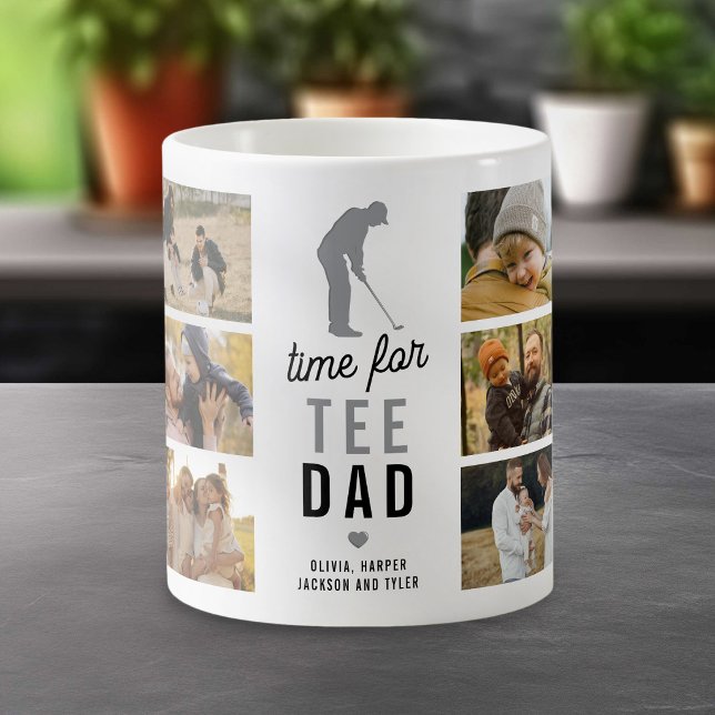 Funny Time For Tee Photo Collage Golfer Coffee Mug (Creator Uploaded)