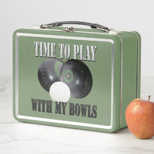 Funny Time To Play Lawn Bowls, Lunch Box
