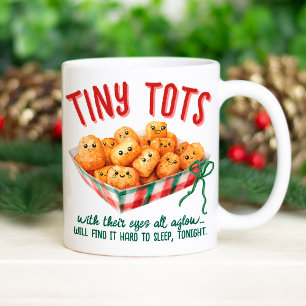 Funny Tiny Tater Tots Holiday Humour Christmas Gif Coffee Mug