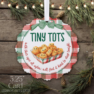 Funny Tiny Tots Holiday Humour Merry Christmas  Ornament Card