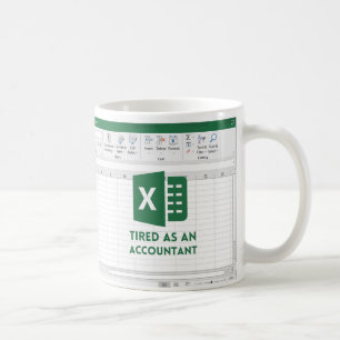 funny tired as an accountant  , Funny Accountant  Coffee Mug