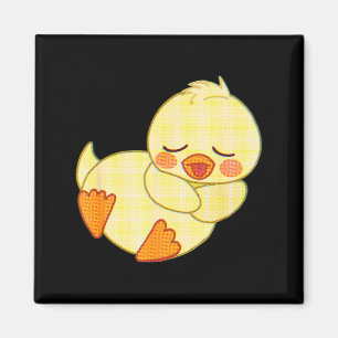 Funny Tired As Duck I Love Cute Ducklings Quote Gi Magnet