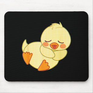 Funny Tired As Duck I Love Cute Ducklings Quote Gi Mouse Pad