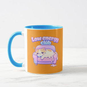 Funny Tired Cute Cat Melting on Chair Coffee Mug