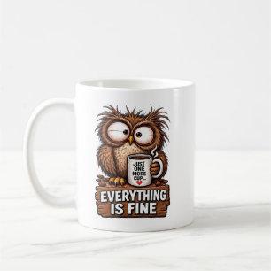 Funny Tired Owl Coffee Mug