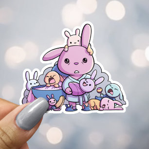 Funny Tired Parent of Multiples Bunny