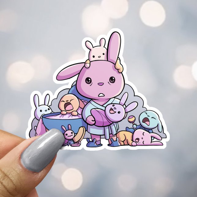 Funny Tired Parent of Multiples Bunny (Creator Uploaded)