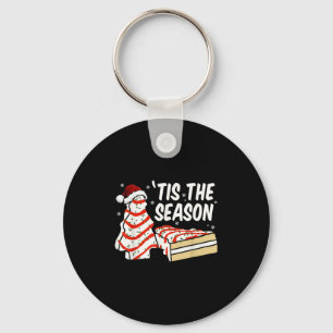 Funny Tis The Season Design Christmas Tree Cakes D Keychain
