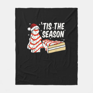 Funny Tis The Season Design Christmas Tree Debbie Fleece Blanket