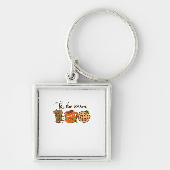 Funny Tis The Season Mexican Christmas Latino Cute Keychain (Front)