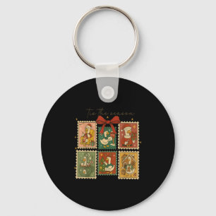 Funny Tis The Season Silly Goose Christmas Stamps  Keychain