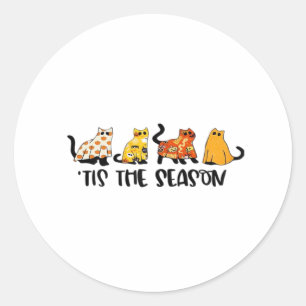 Funny Tis The Season Spooky Halloween Costume Classic Round Sticker