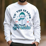 Funny Tis The Season To Be Freezing Winter Snowman Sweatshirt<br><div class="desc">Get ready to be the life of the holiday party in this hilarious Funny Tis The Season To Be Freezing Winter Snowman Sweatshirt. This retro snowman crewneck sweatshirt features a funny graphic print that playfully jokes "Tis The Season To Be Freezin'." Wear it to holiday gatherings and events to show...</div>