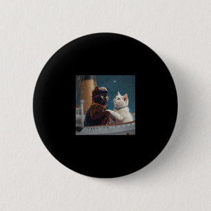 Funny Titanic Movie Cat Meme Rms Cruise Ship Men W 2 Inch Round Button