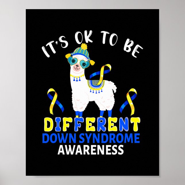 Funny To Be Different Down Syndrome Awareness Poster (Front)