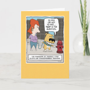 Funny To Pee or Not to Pee Birthday Card