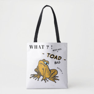 Funny TOAD Cartoon Cust. White Tote Bag