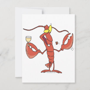 funny toasting lobster cartoon