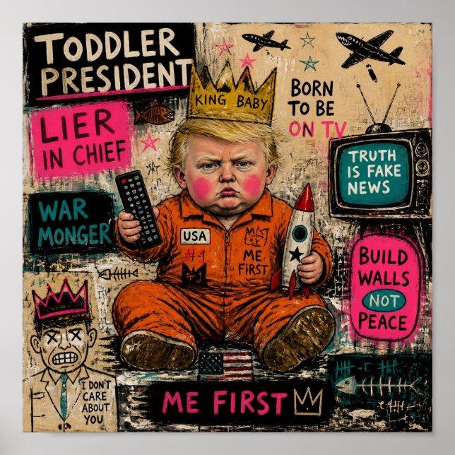 Funny Toddler President Poster (Front)
