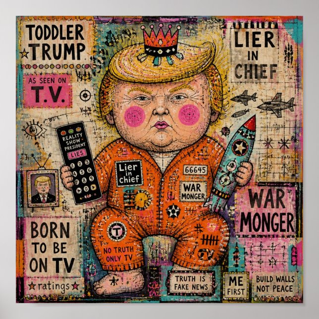 Funny Toddler President Poster (Front)
