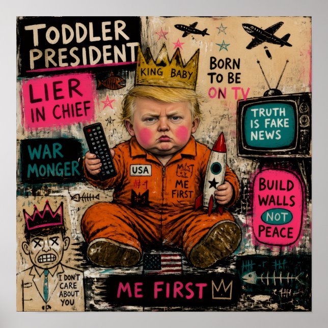 Funny Toddler President Poster (Front)