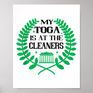 Funny Toga Party Greek Celebration College Frat Th Poster