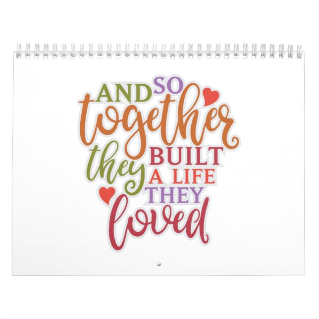 Funny Together They Built A Life Family Ideas Calendar (Cover)