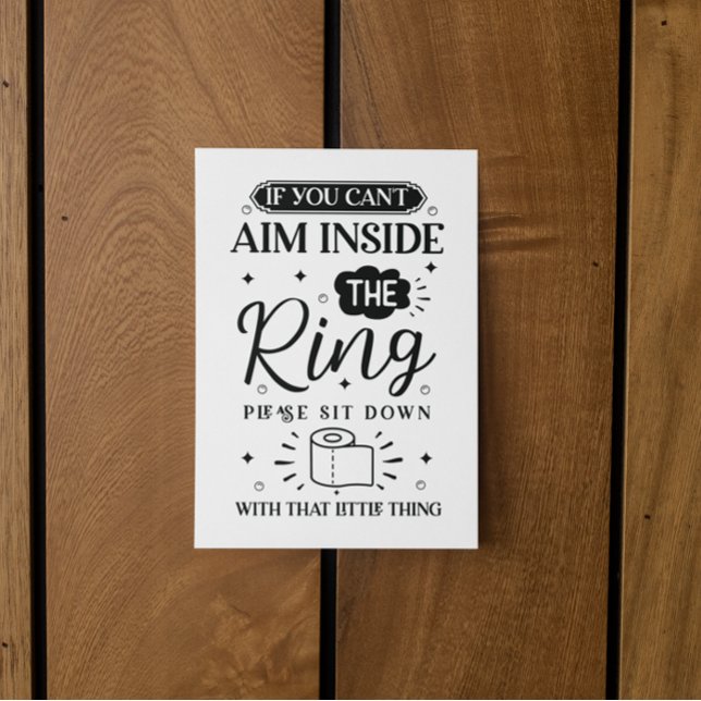 Funny Toilet Quote Sit Down If You Can’t Aim Postcard (Funny Toilet Quote Sit Down If You Can’t Aim Postcard)