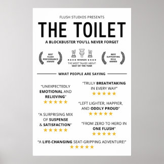 Funny Toilet Reviews Poster