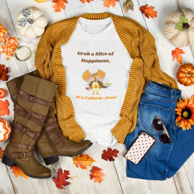 Funny Tom Turkey Serving Pie & Ice Cream T-Shirt (Indulge in Joyful Desserts with our Delightful Tom Turkey Tee!)