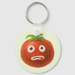 Funny Tomato Character Keychain