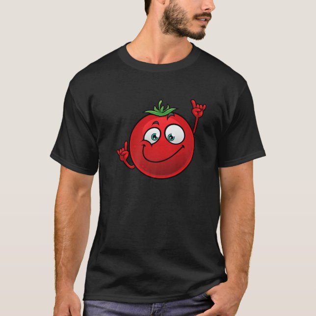 Funny Tomato Designs For Men Women Dancing Farm Fo T-Shirt (Front)
