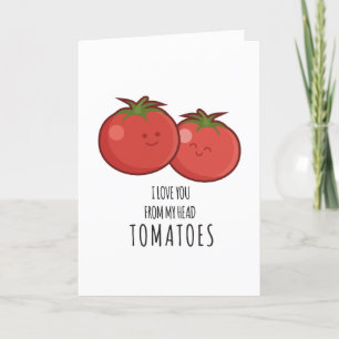 Funny Tomato Valentines Jour Carte romantique