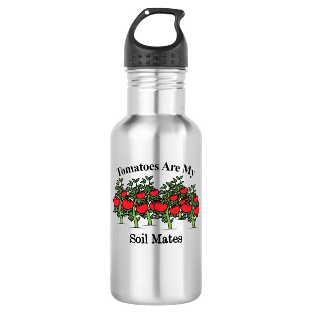 Funny Tomatoes Are My Soil Mates 532 Ml Water Bottle (Front)
