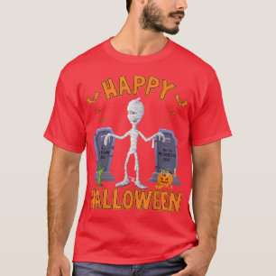 Funny Tombstones Happy Halloween Mummy 2900 T-Shirt