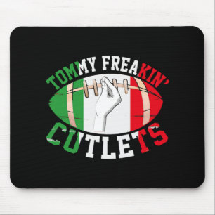 Funny Tommy Freakin' Cutlets New Jersey Italy Flag Mouse Pad