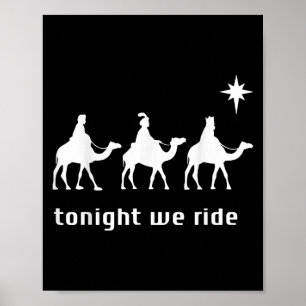Funny Tonight We Ride Tee Shirt - Uni - Black - Sm Poster
