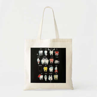 Funny Tooth Designs Dentist Teeth Dental  Tote Bag