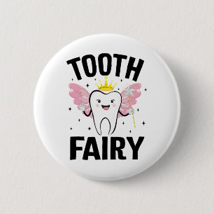 Funny Tooth Fairy Halloween Costume For Women Kids 2 Inch Round Button