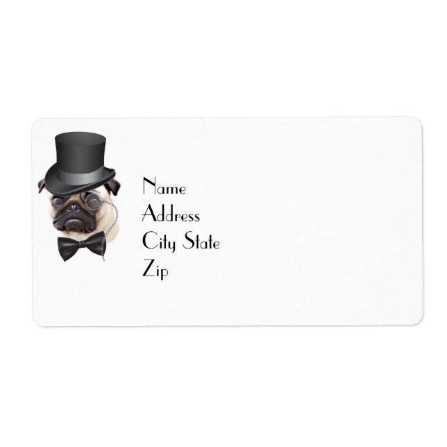 Funny Top Hat Monocle Sir Carlin Chien (Devant)
