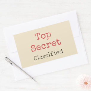 Funny Top Secret Stickers 