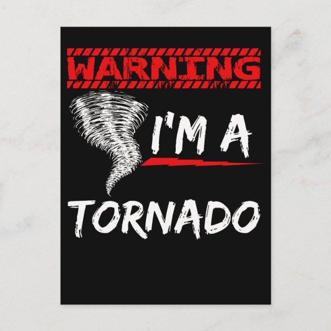 Funny Tornado Boys Girls Meteorologist Postcard (Front)